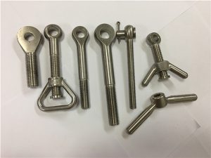 No.45-High Tensile Polishing DIN 444 Hook Eye Bolts with Nut and Washer