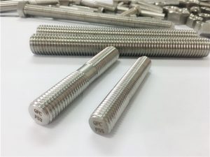 custom auto machined stainless steel fasteners double end threaded rod